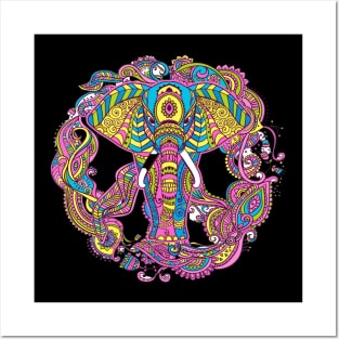 Mandala Elephant Posters and Art